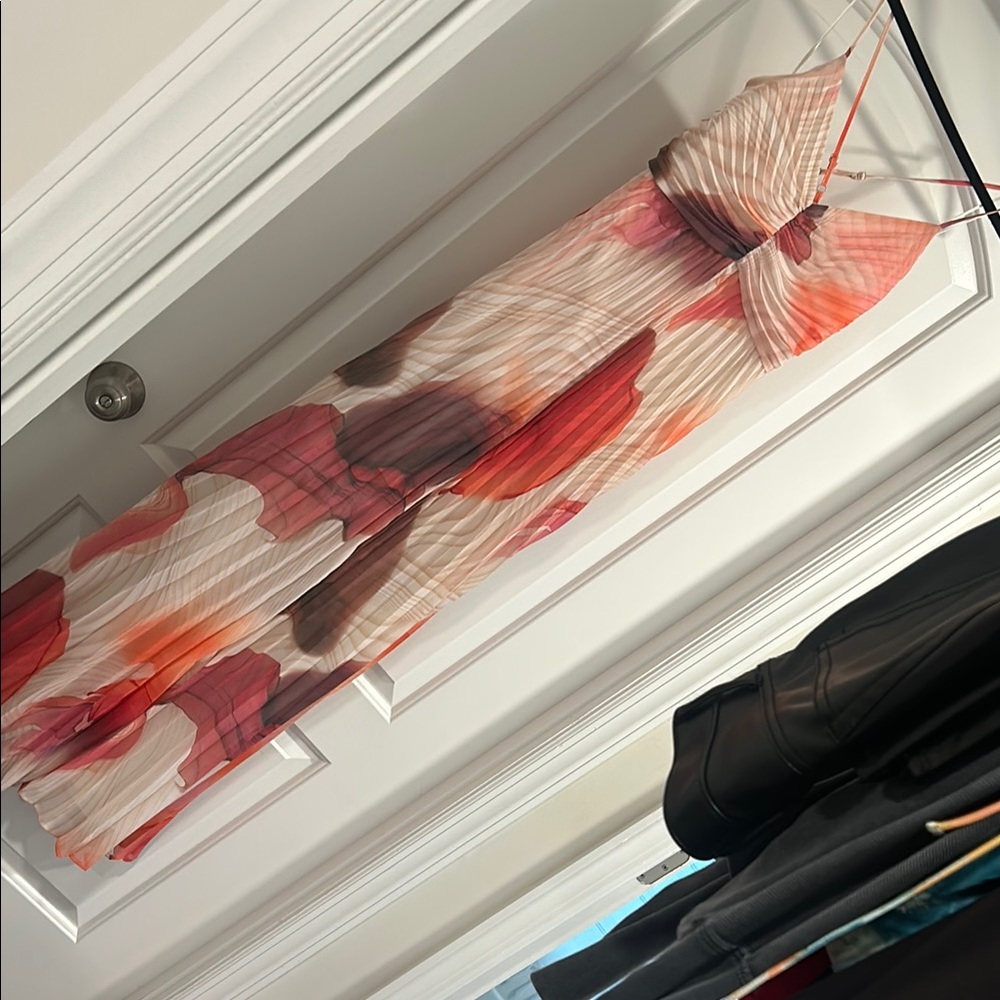 Elegant Multicolor Pleated Dress Express